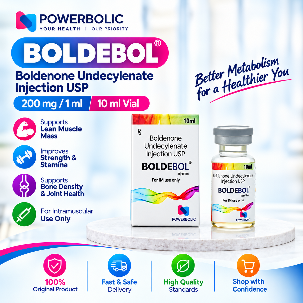 BOLDEBOL 250 MG 10 ML VIAL