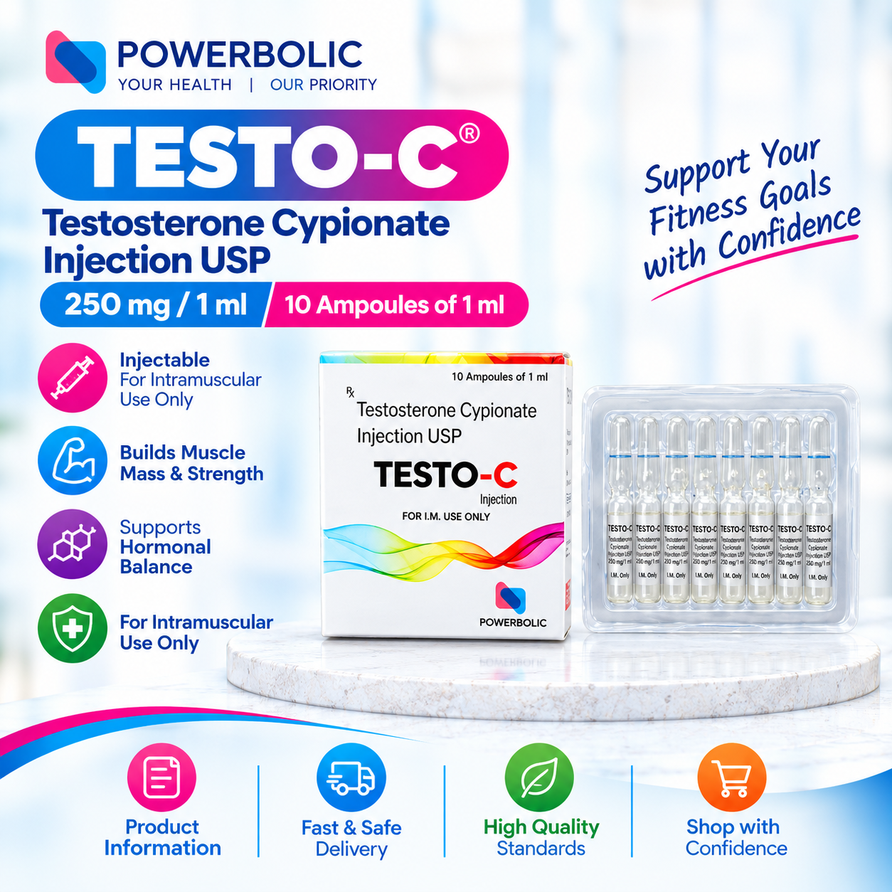 TESTO C 250 MG 1ML AMP